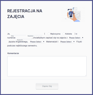 Formularz Zapisu Ucznia