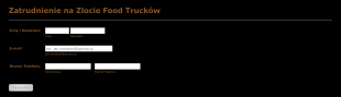 Formularz Zatrudniania Na Zlot Food Trucków Form Template