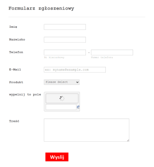 Formularz Zgłoszeniowy W Języku Polskim Form Template