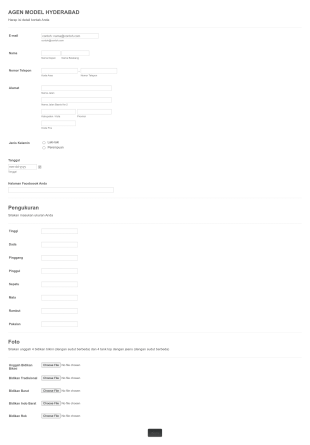 Formulir Aplikasi Model Form Template