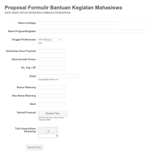 Formulir Bantuan Proposal Yayasan Hadji Kalla