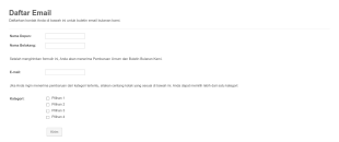 Formulir Daftar Email Form Template