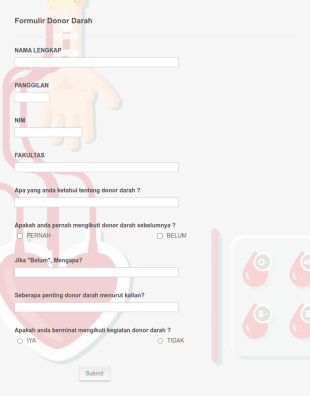 Formulir Donor Darah