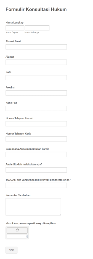 Formulir Hukum Pengajuan Petisi Form Template