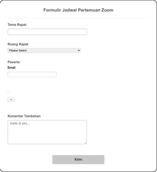 Formulir Jadwal Pertemuan Zoom