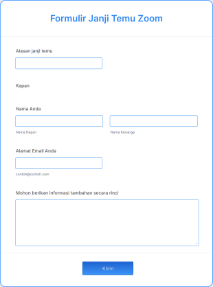 Formulir Janji Temu Zoom Form Template