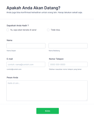 Formulir Kehadiran Form Template