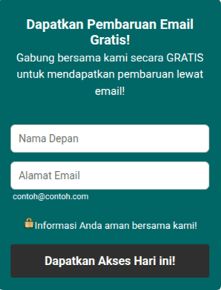 Formulir Keikutsertaan Dapatkan Pembaruan Email Gratis!