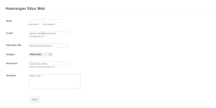 Formulir Keterangan Situs Web Form Template