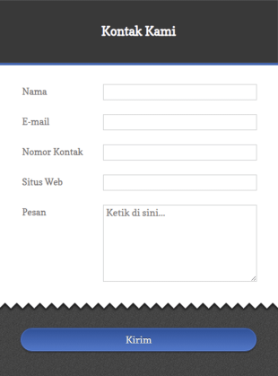 Formulir Kontak Dengan Header Dan Footer Yang Dapat Dikustomisasi