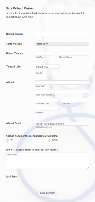 Formulir Online Janji Temu Dokter