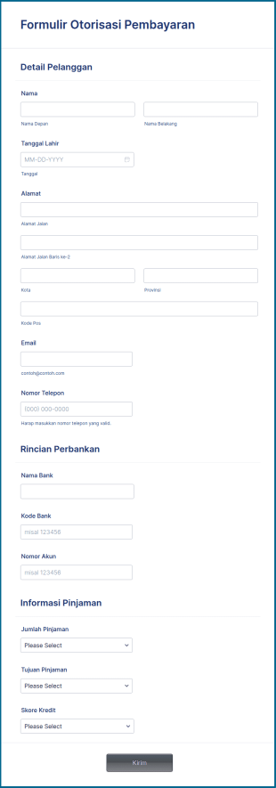 Formulir Otorisasi Pembayaran