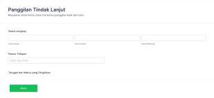 Formulir Panggilan Balik Form Template