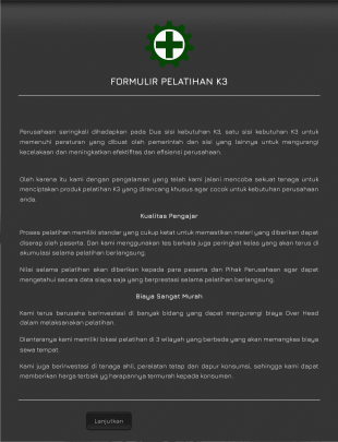 Formulir Pelatihan K3