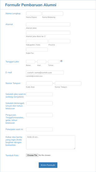 Formulir Pembaruan Alumni