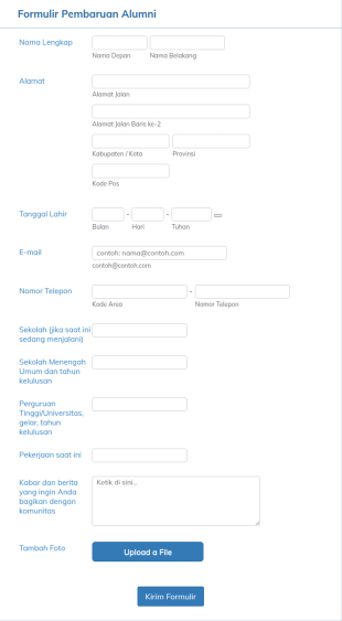 Formulir Pembaruan Alumni