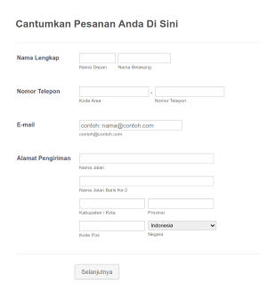 Formulir Pemesanan APD COVID 19