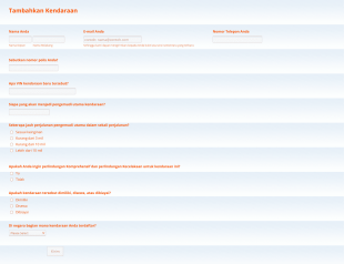 Formulir Pendaftaran Asuransi Mobil Form Template