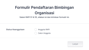 Formulir Pendaftaran Bimbingan Organisasi RAPI Form Template