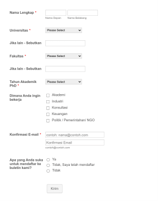 Formulir Pendaftaran Bursa Kerja
