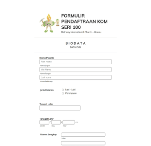 Formulir Pendaftaran KOM Seri 100