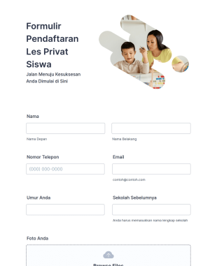 Formulir Pendaftaran Les Privat Siswa