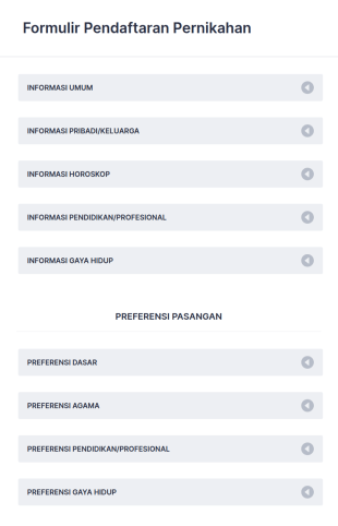 Formulir Pendaftaran Pernikahan