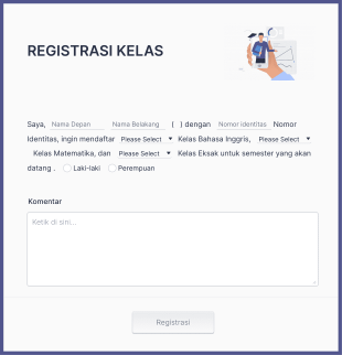Formulir Pendaftaran Siswa Form Template