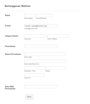 Formulir Pendaftaran Webinar