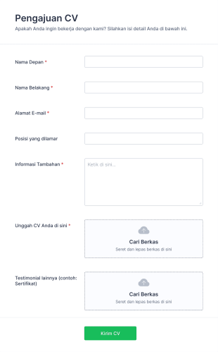 Formulir Pengajuan CV Form Template