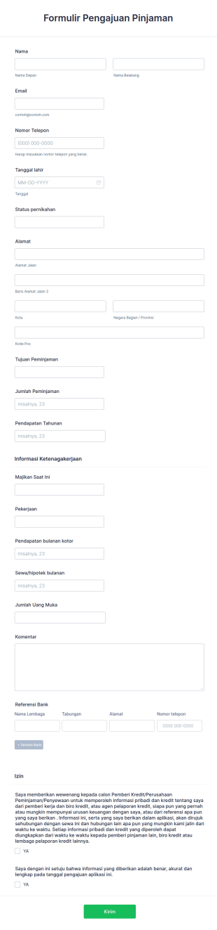 Formulir Pengajuan Pinjaman