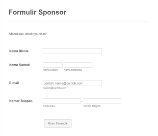 Formulir Pengumpulan Sponsor