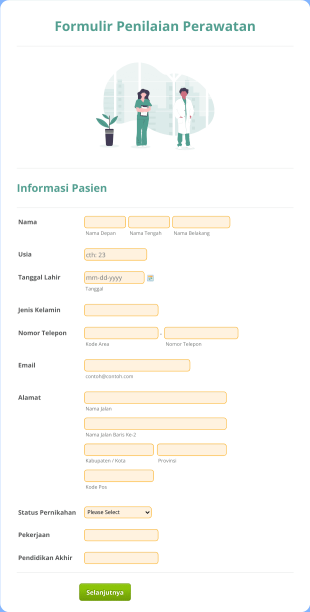 Formulir Penilaian Perawatan Form Template