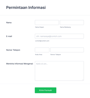 Formulir Permintaan Informasi Form Template