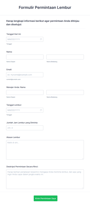 Formulir Permintaan Lembur