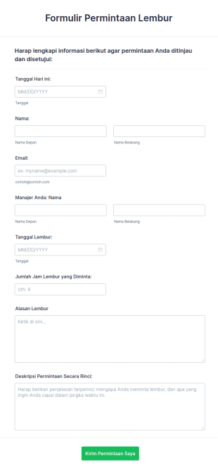 Formulir Permintaan Lembur