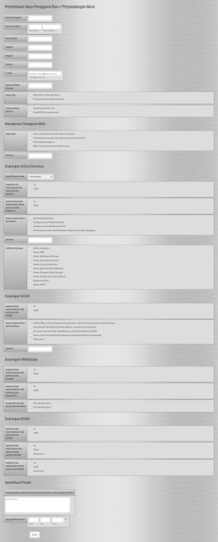 Formulir Permintaan Pengguna Baru Form Template