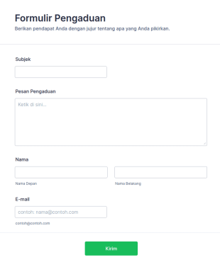 Formulir Pernyataan Pengaduan