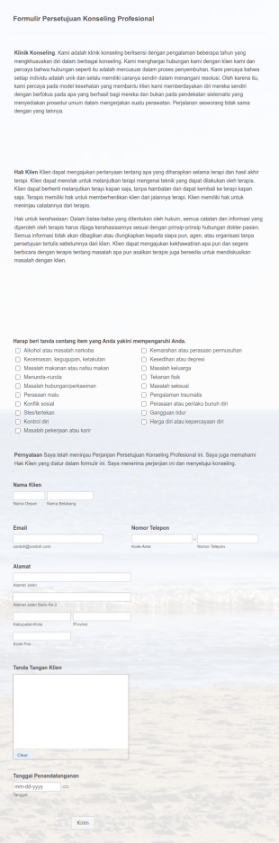 Formulir Persetujuan Konseling Profesional