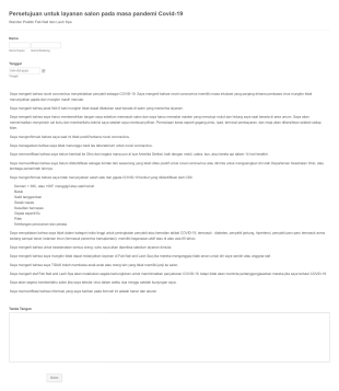 Formulir Persetujuan Layanan Ekstensi Mata Pada Masa Covid 19 Form Template