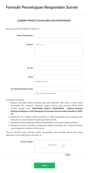 Formulir Persetujuan Responden Survei