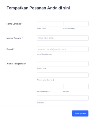 Formulir Pesanan Sederhana Form Template