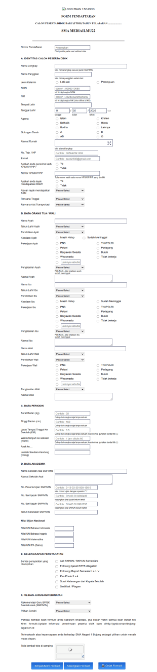 Formulir Ppdb Sma Mediailmu22