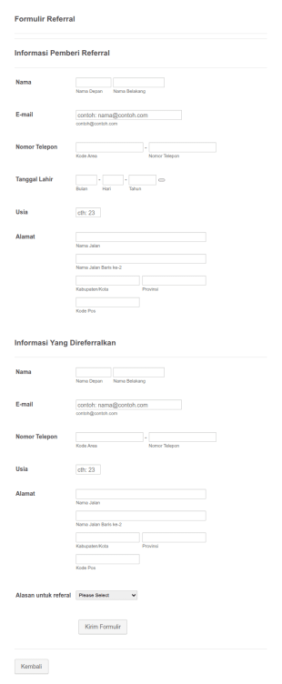 Formulir Referral