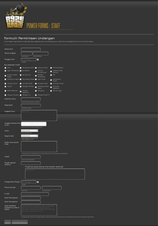 Formulir Registrasi Informasi Artis Form Template