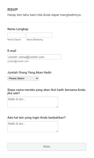 Formulir RSVP