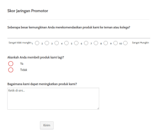 Formulir Skor Jaringan Promotor