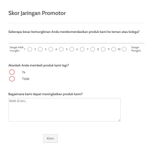 Formulir Skor Jaringan Promotor