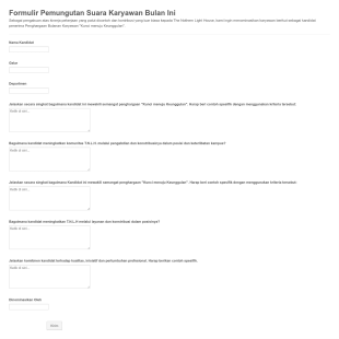 Formulir Surat Suara Karyawan Bulan Ini