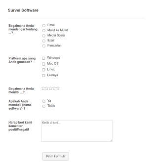 Formulir Survei Software